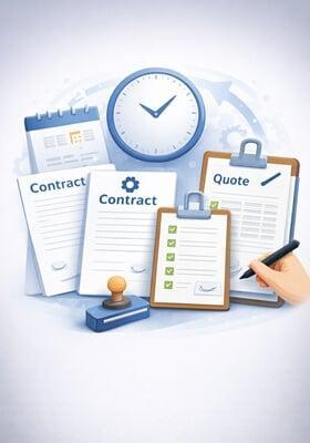 Afbeelding van offertes, contracten en periodieke opdrachten